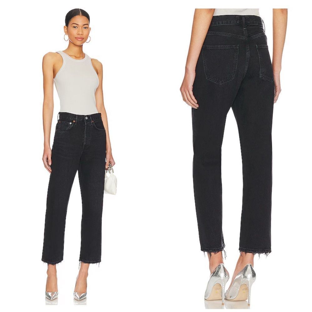 Agolde 90's Crop Jeans in Tar